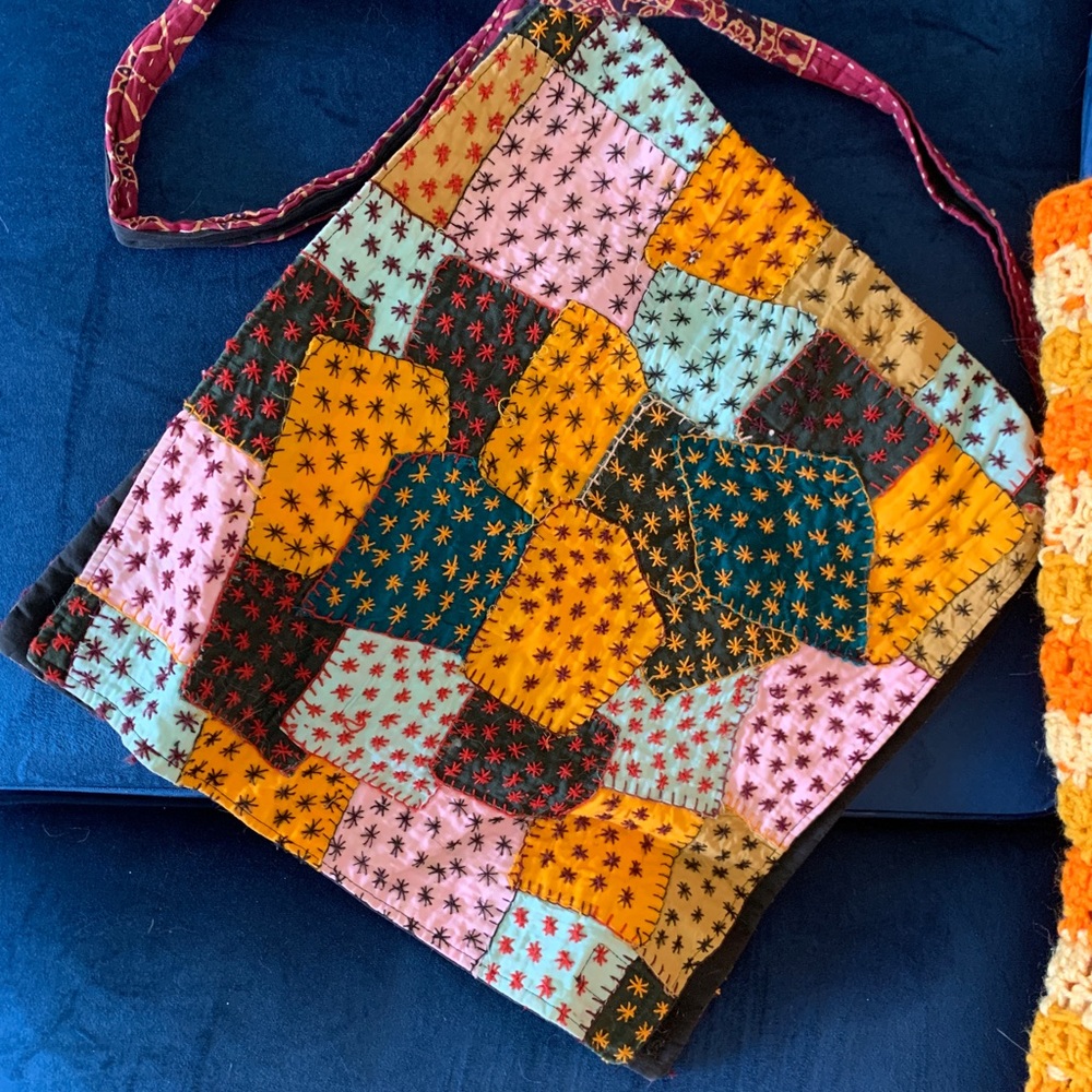 Handmade patchwork hippie bag.